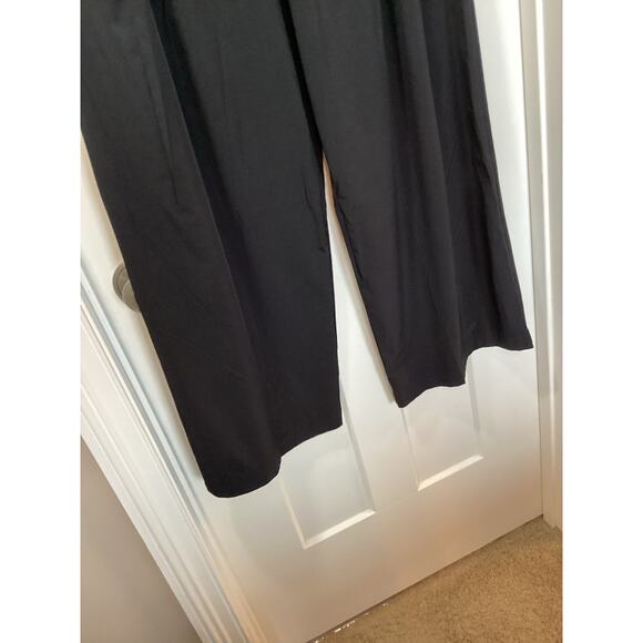 Athleta Women's Brooklyn Heights High Rise Pleated Wide Leg Pants Black Size 12 - Picture 3 of 10